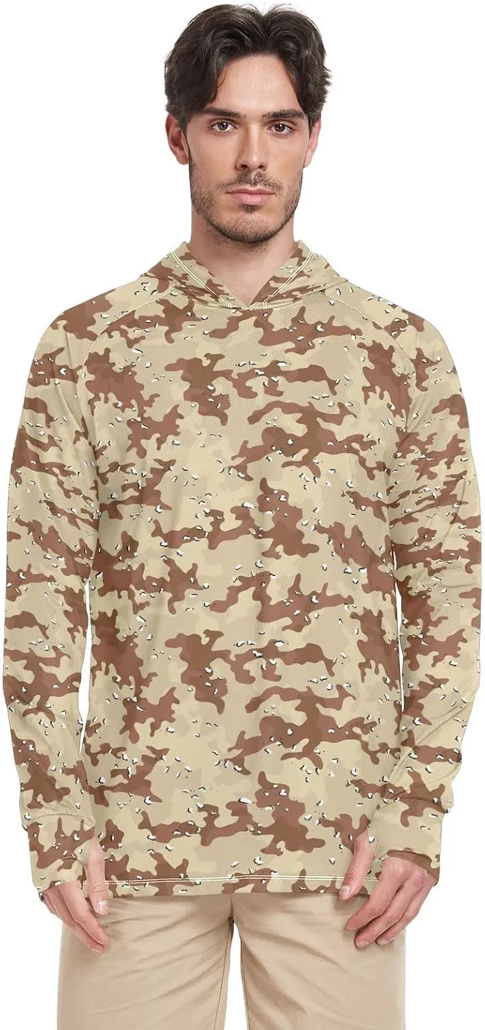 Men's UPF 50  Sun Protection Hoodie Shirt Long Sleeves SPF UV T-Shirt Rash Guard Fishing Outdoor Lightweight Shirt