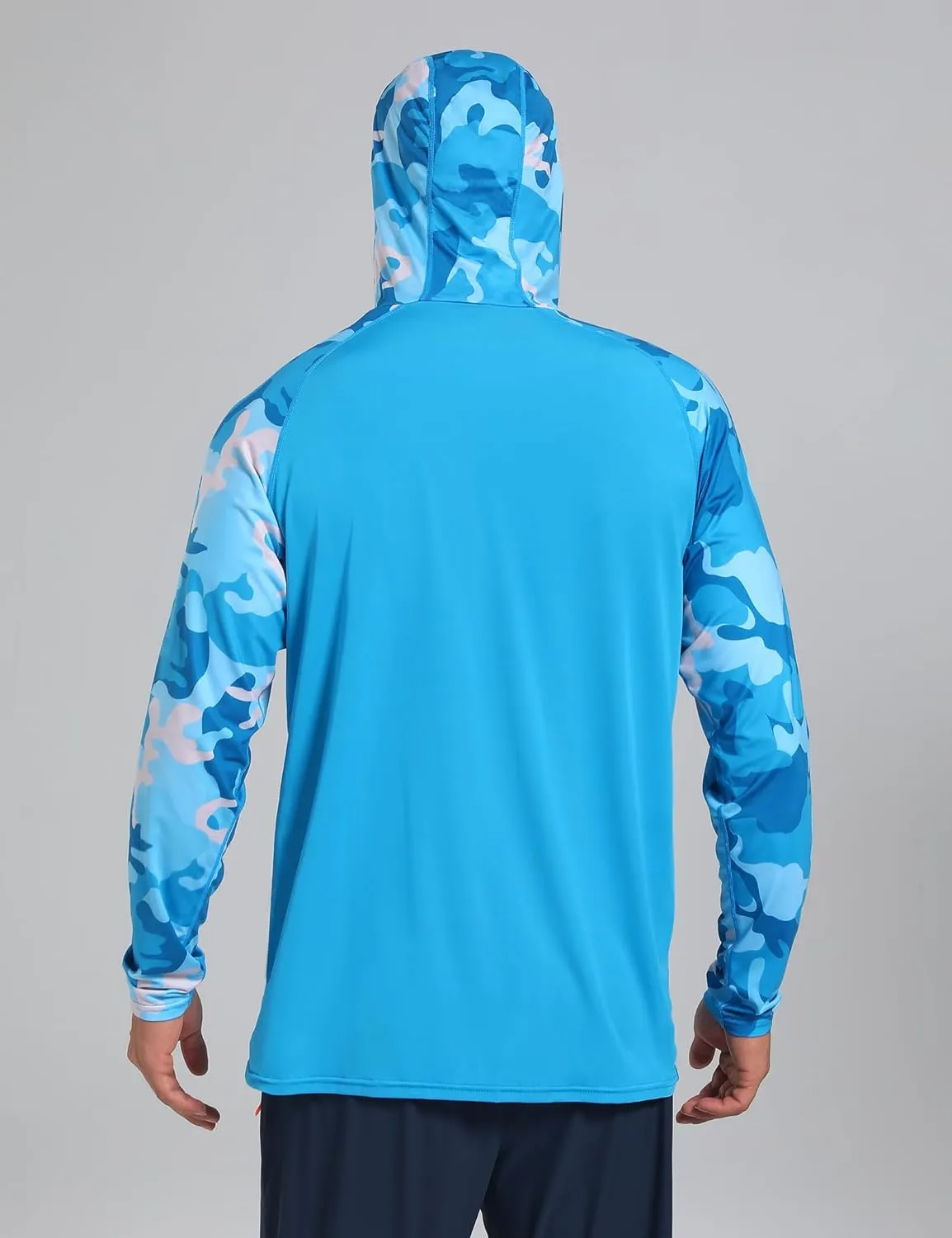 Men's UPF 50  Sun Protection Hoodie Shirts Long Sleeve Rash Guard Fishing Hiking SPF UV Shirt Quick Dry