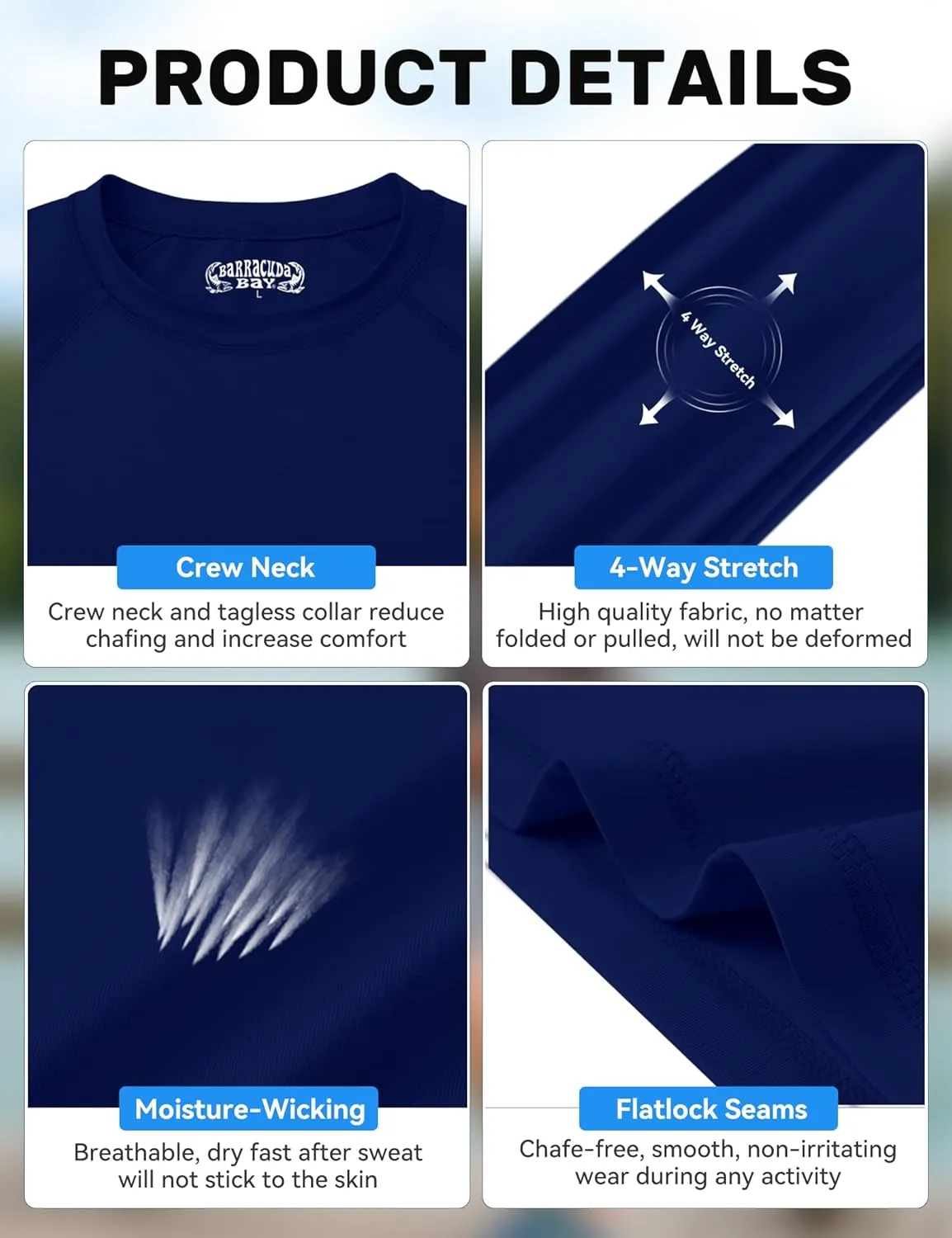 Mens UV Sun Protection Long Sleeve Shirts Rash Guard for Outdoor Fishing Hiking Swimming UPF 50 