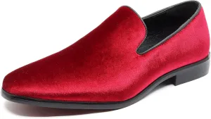 Men's Vintage Velvet Designer Classic Dress Tuxedo Loafers Slip On Shoes SM-03