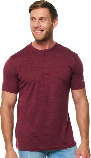 Merino Wool T-Shirt Mens - Short Sleeve Merino Wool Shirts for Men Sport Lightweight Thermal Base Layer Hiking Tshirt