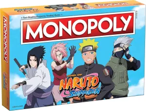 Monopoly: Naruto | Collectible Monopoly Game Featuring Japanese Manga Series | Familiar Locations and Iconic Moments from The Anime Show | 2-6 Players