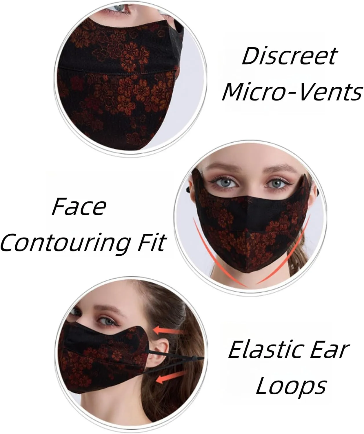 Mulberry Silk Face Mask with Eye Protection, Double Layer UV Sun Mask Breathable for Women Outdoor