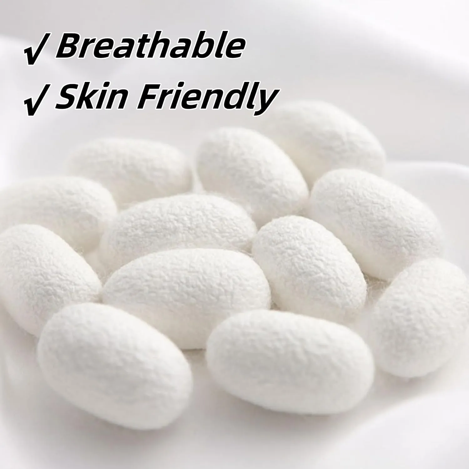 Mulberry Silk Face Mask with Eye Protection, Double Layer UV Sun Mask Breathable for Women Outdoor