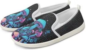 Mushroom Design Running Shoes Flats for Women Tennis Shoes Slip Resistant Work Shoes