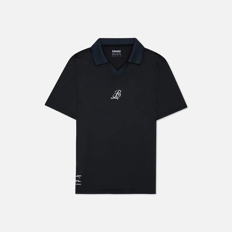 NanoMesh™ Collared Performance Tee - Black