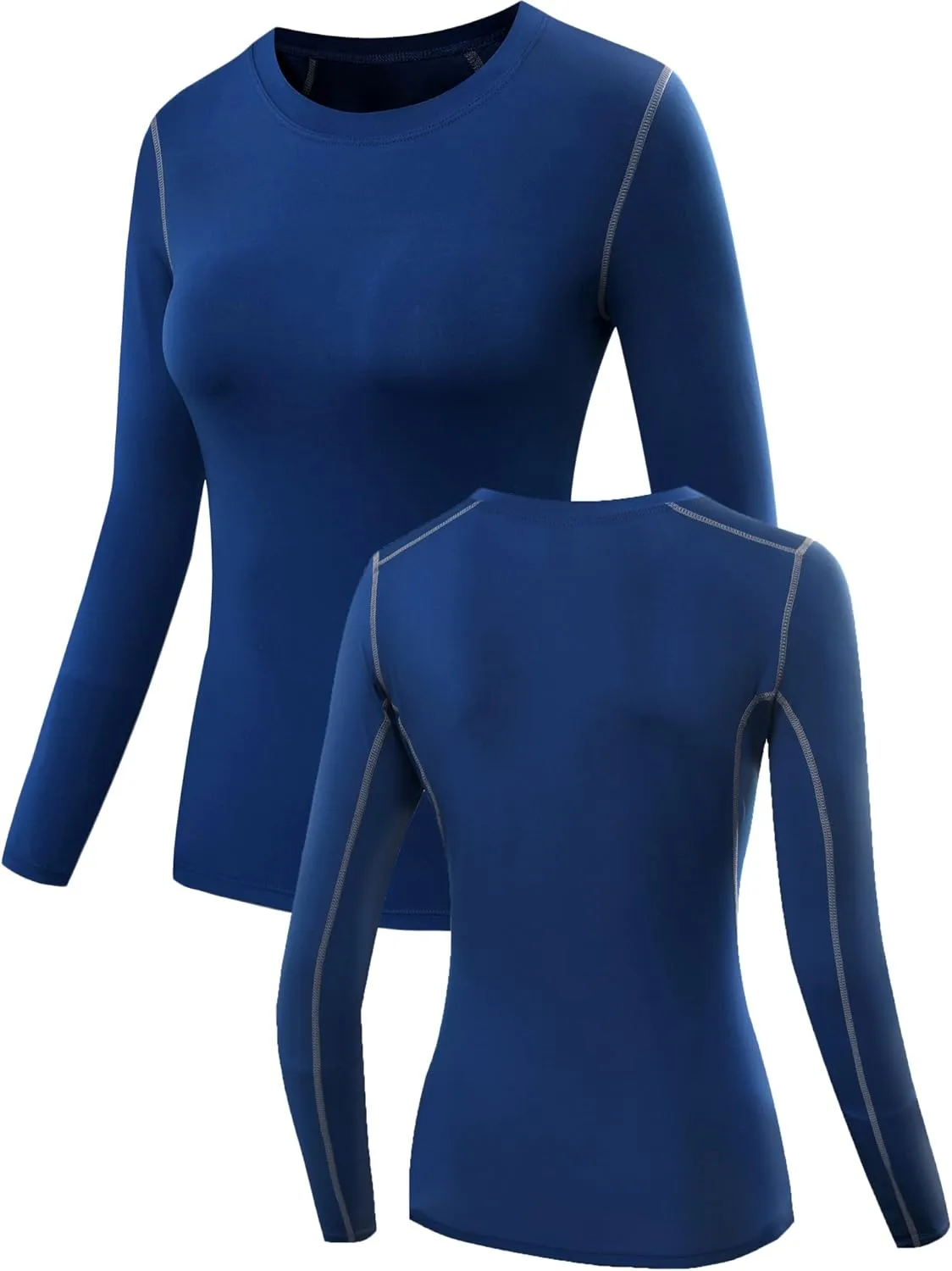 NELEUS Women's 3 Pack Athletic Compression Long Sleeve T Shirt Dry Fit