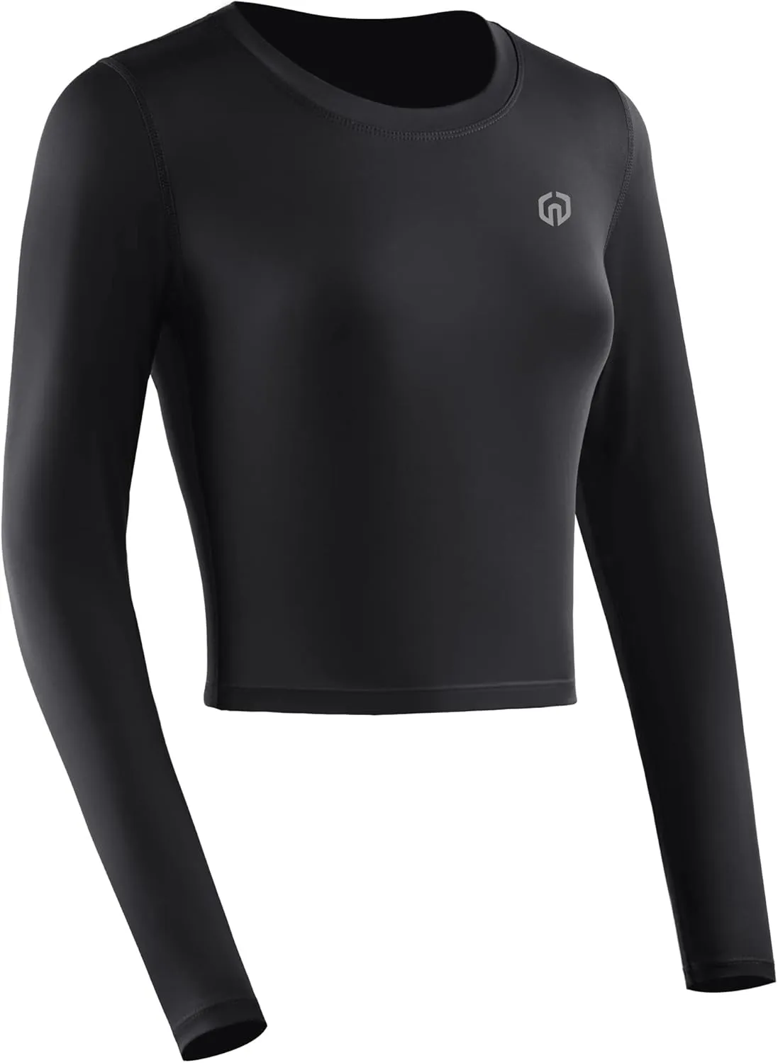 NELEUS Women's Running Workout Athletic Crop Shirts Pack of 3