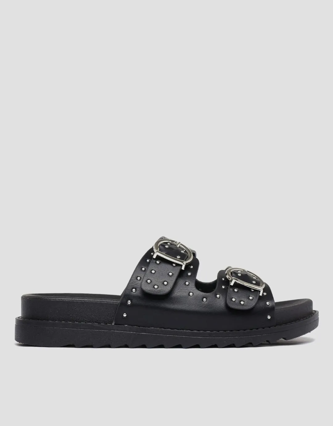 Nevada Buckle Strap With Beads Slipper Sandal Wanita
