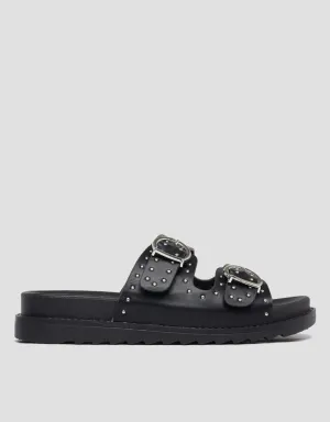Nevada Buckle Strap With Beads Slipper Sandal Wanita
