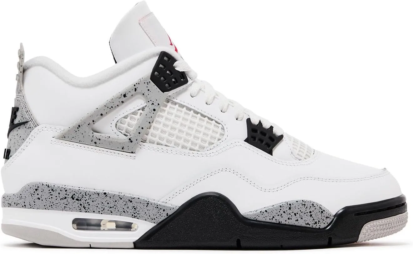 Nike Air Jordan 4 Retro White Cement Men's Basketball Shoes Summit White/Fire Red FV5029-100