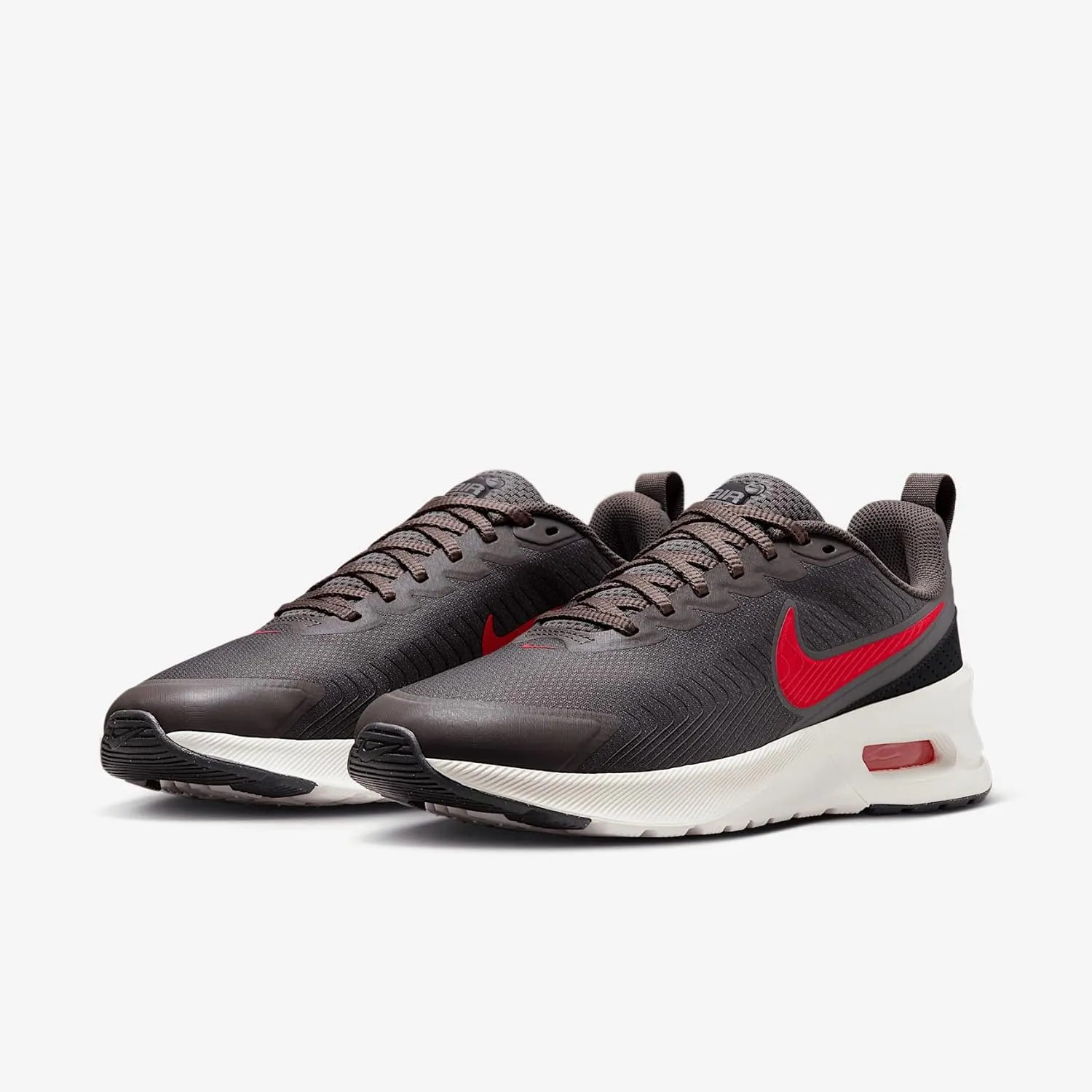 Nike Air Max Nuaxis Men's Shoes (FD4329-200, Cave Stone/Flat Pewter/Dark Smoke Grey/Bright Crimson)