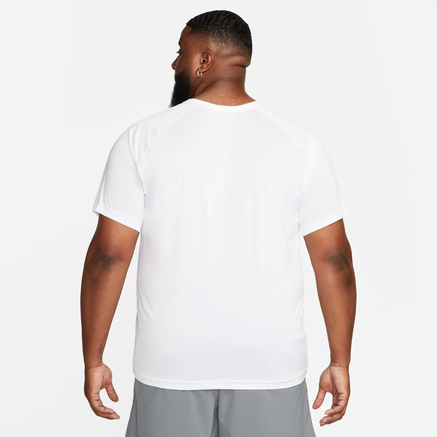 Nike Ready Men's Dri-FIT Short-Sleeve Fitness Top (DV9815-100, White/Black)