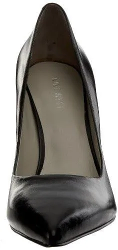 Nine West Flax Synthetic Dress Pump Black Leather 85 M Us