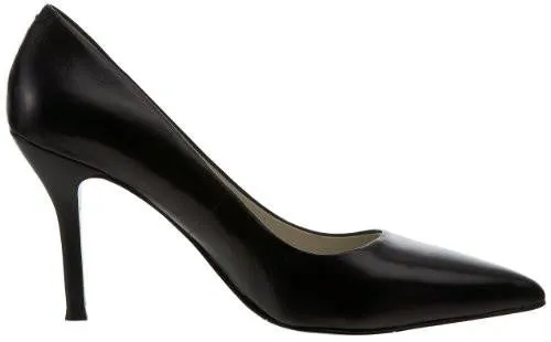Nine West Flax Synthetic Dress Pump Black Leather 85 M Us