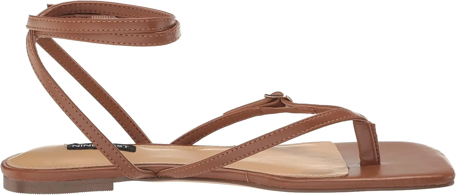 Nine West Women's Nelson Ankle Wrap Flat Sandal