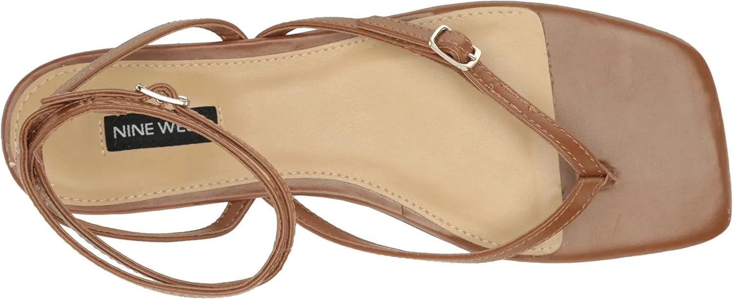 Nine West Women's Nelson Ankle Wrap Flat Sandal