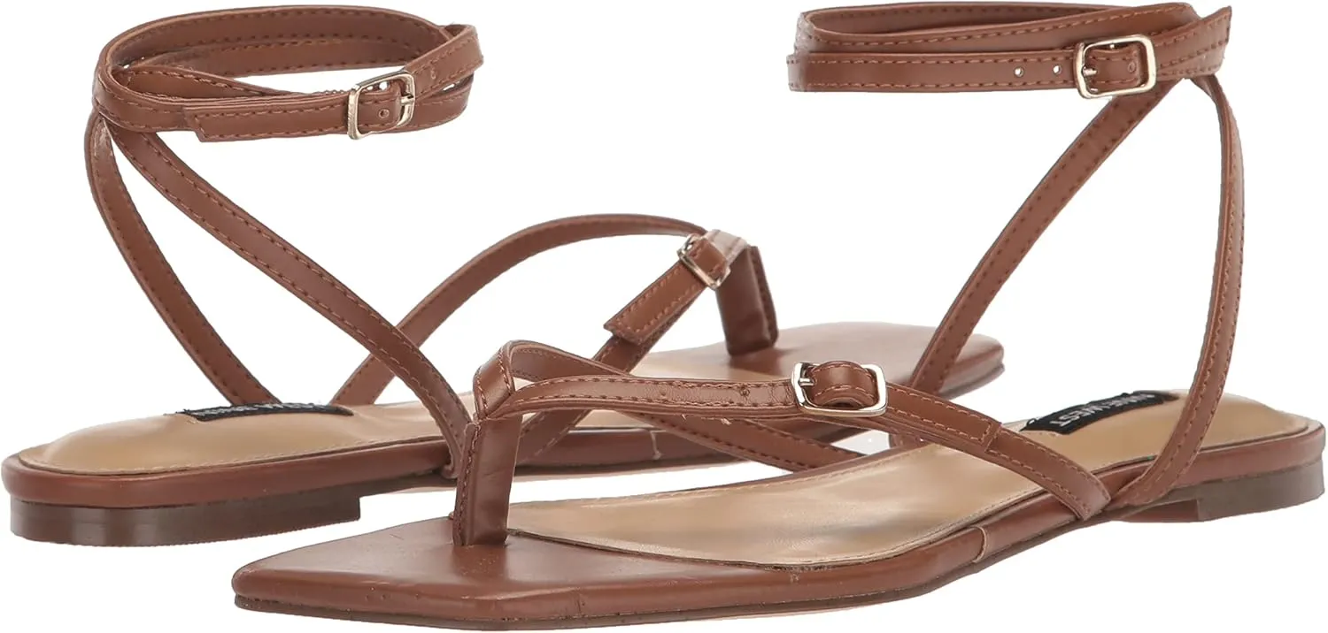 Nine West Women's Nelson Ankle Wrap Flat Sandal