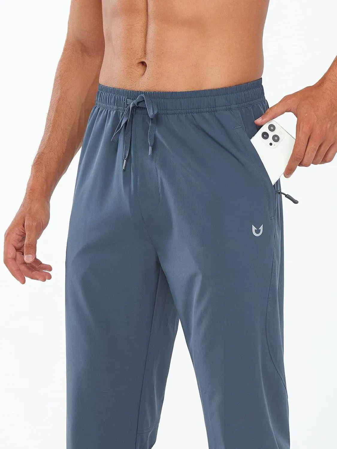 NORTHYARD Men's Athletic Pants Running Workout Joggers Lightweight Gym Jogging Track Casual Sweatpants with Zipper Pockets