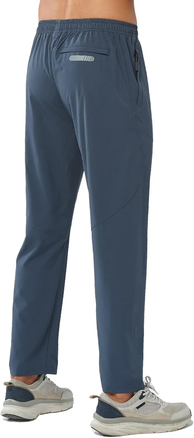 NORTHYARD Men's Athletic Pants Running Workout Joggers Lightweight Gym Jogging Track Casual Sweatpants with Zipper Pockets