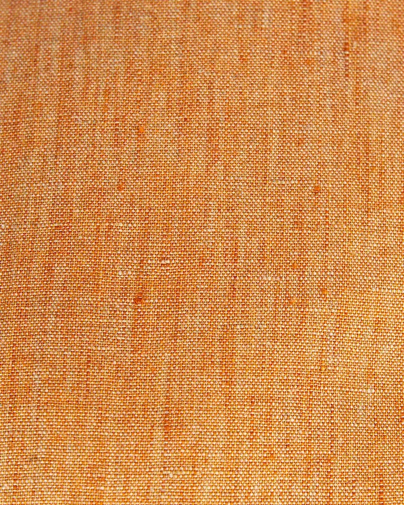 Orange Linen Flat Cap