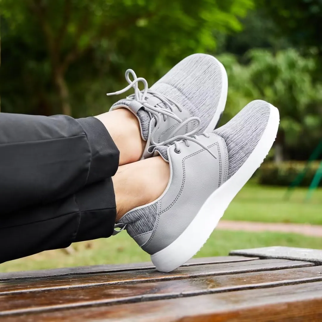 OrthoComfoot Men's Orthopedic Fashion Sneakers with Arch Support: Comfortable Plantar Fasciitis Walking Shoes, Casual Breathable Flat Feet Shoes for Foot and Heel Pain Relief