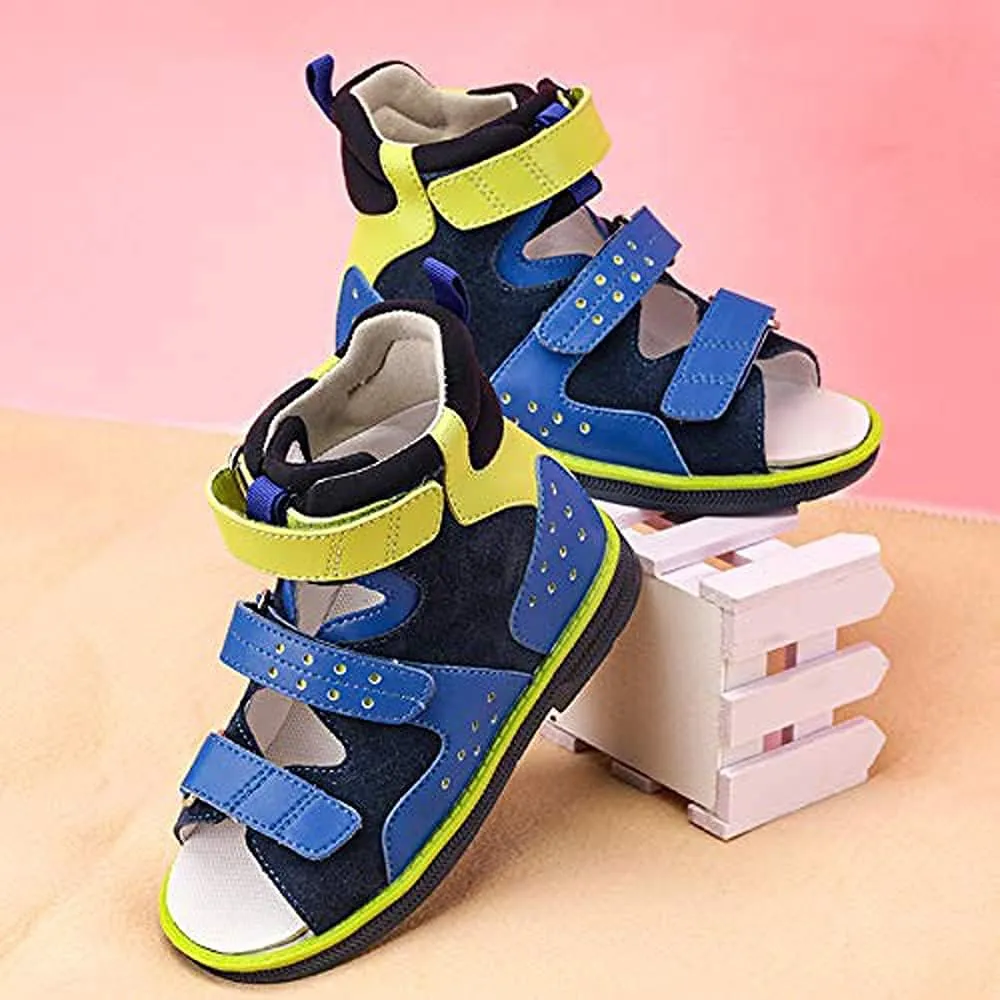 Orthopedic Corrective sandals for Boys and Girls, Children's Open-toe Summer Shoes for Toddlers Flat Feet, High Back with Ankle Support, Non-slip Soles