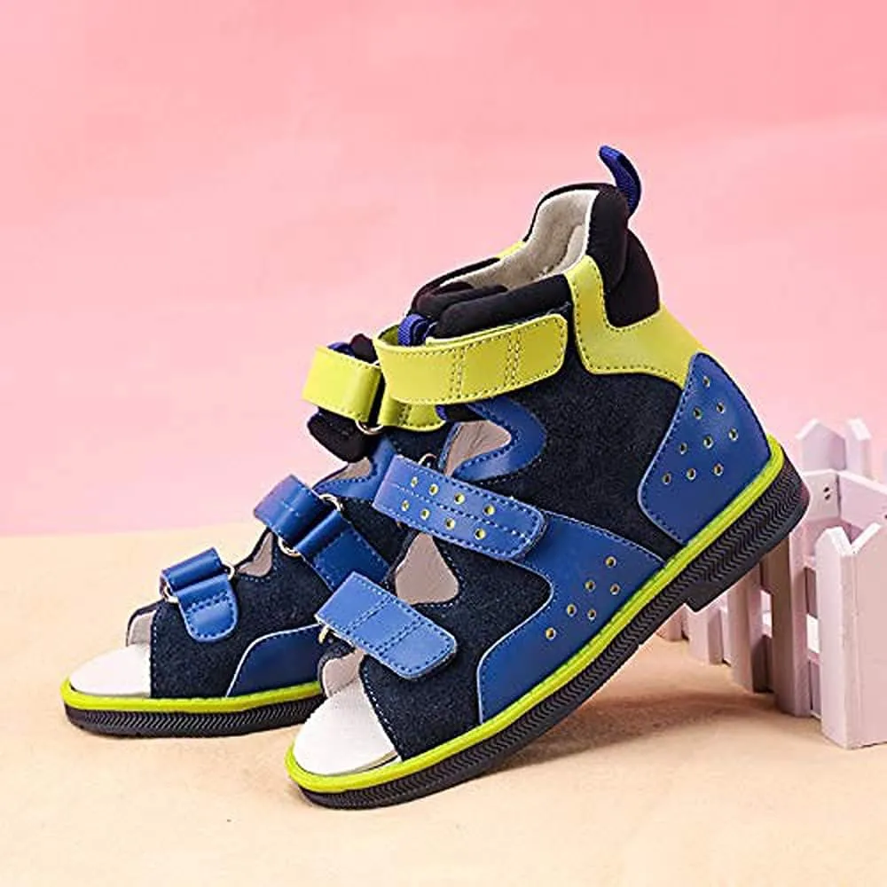 Orthopedic Corrective sandals for Boys and Girls, Children's Open-toe Summer Shoes for Toddlers Flat Feet, High Back with Ankle Support, Non-slip Soles
