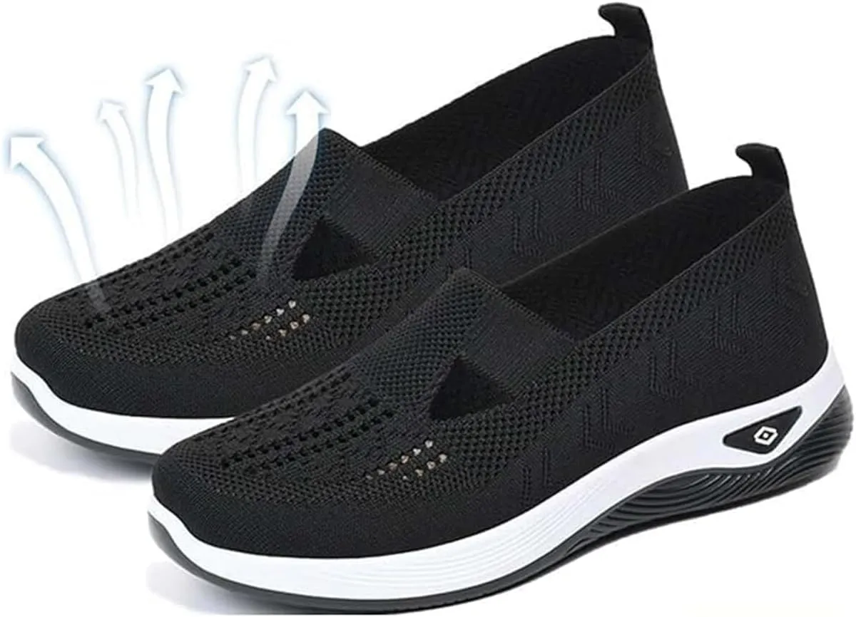 Orthopedic Shoes for Women,Women Wide Width Breathable Walking Comfortable Slip on Sneakers Orthowalk Nurse Shoes Non Slip Food Service Lightweight Sneaker