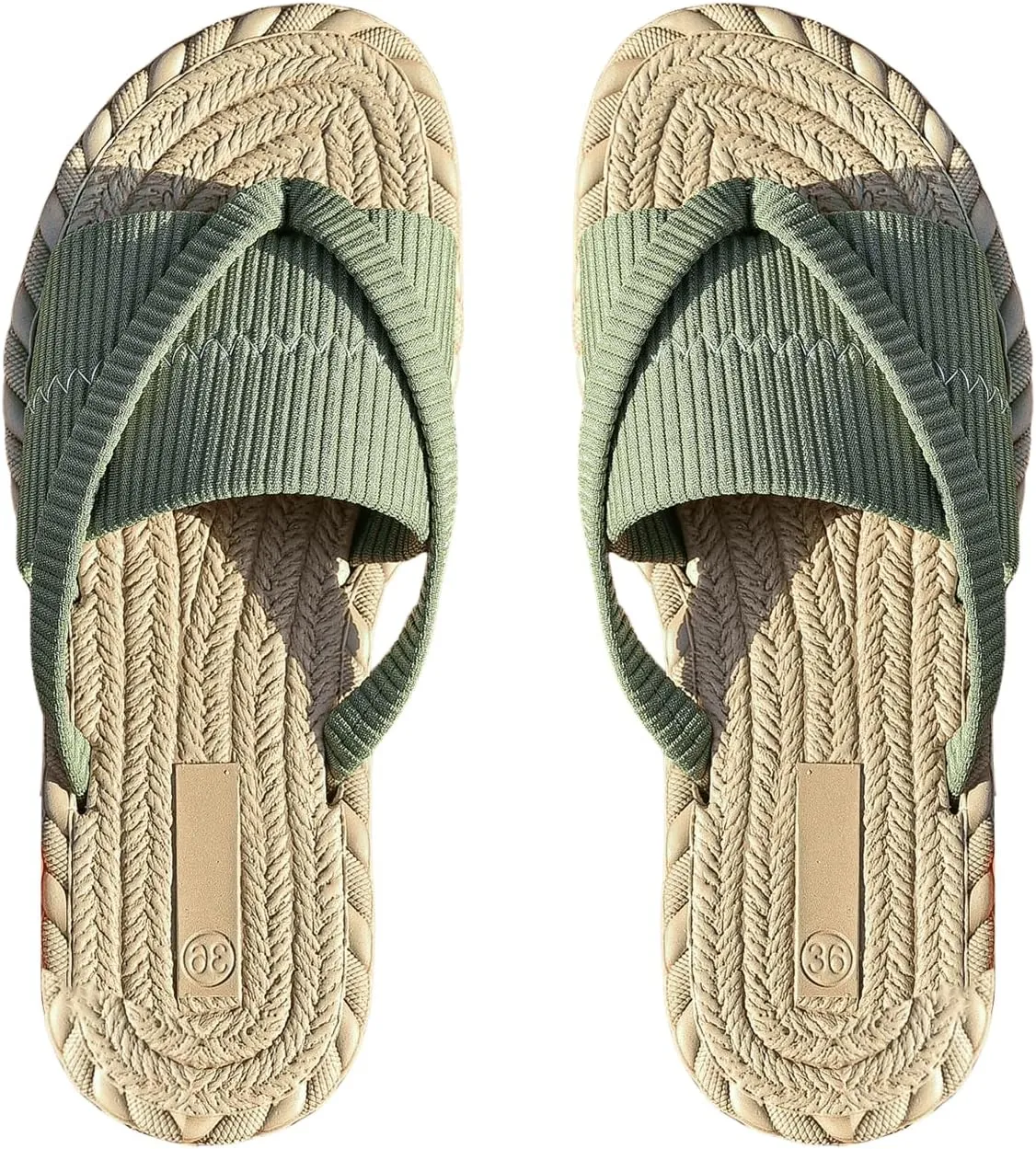 OYOANGLE Women's Flip Flop Thong Sandals Open Toe Slip on Summer Slide Sandals Beach Vacation Flat Sandal