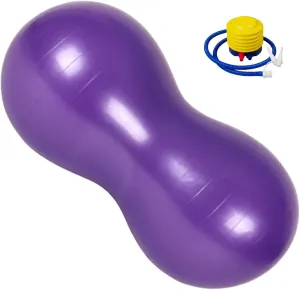 Peanut Ball, Thicken Anti Burst Pregnancy Exercise Ball for Labor Birthing, Portable Peanut Massage with Air Pump for Kids, 35x18