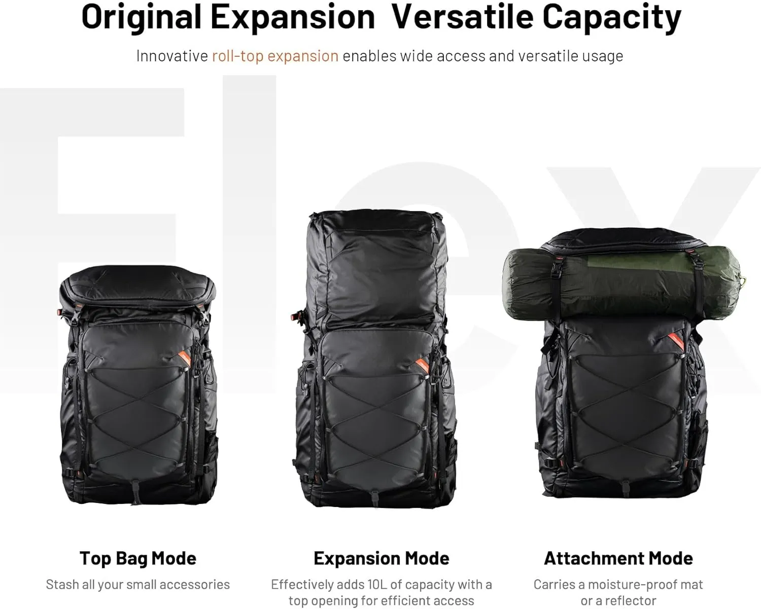 PGYTECH OnePro Flex Backpack 40L Camera Insert Bag M, Fits DSLR/SLR/Mirrorless Cameras/Lenses and Other Gear, Lightweight Outdoor Hiking Bundle for Photography, Travel Bag with Laptop Compartment