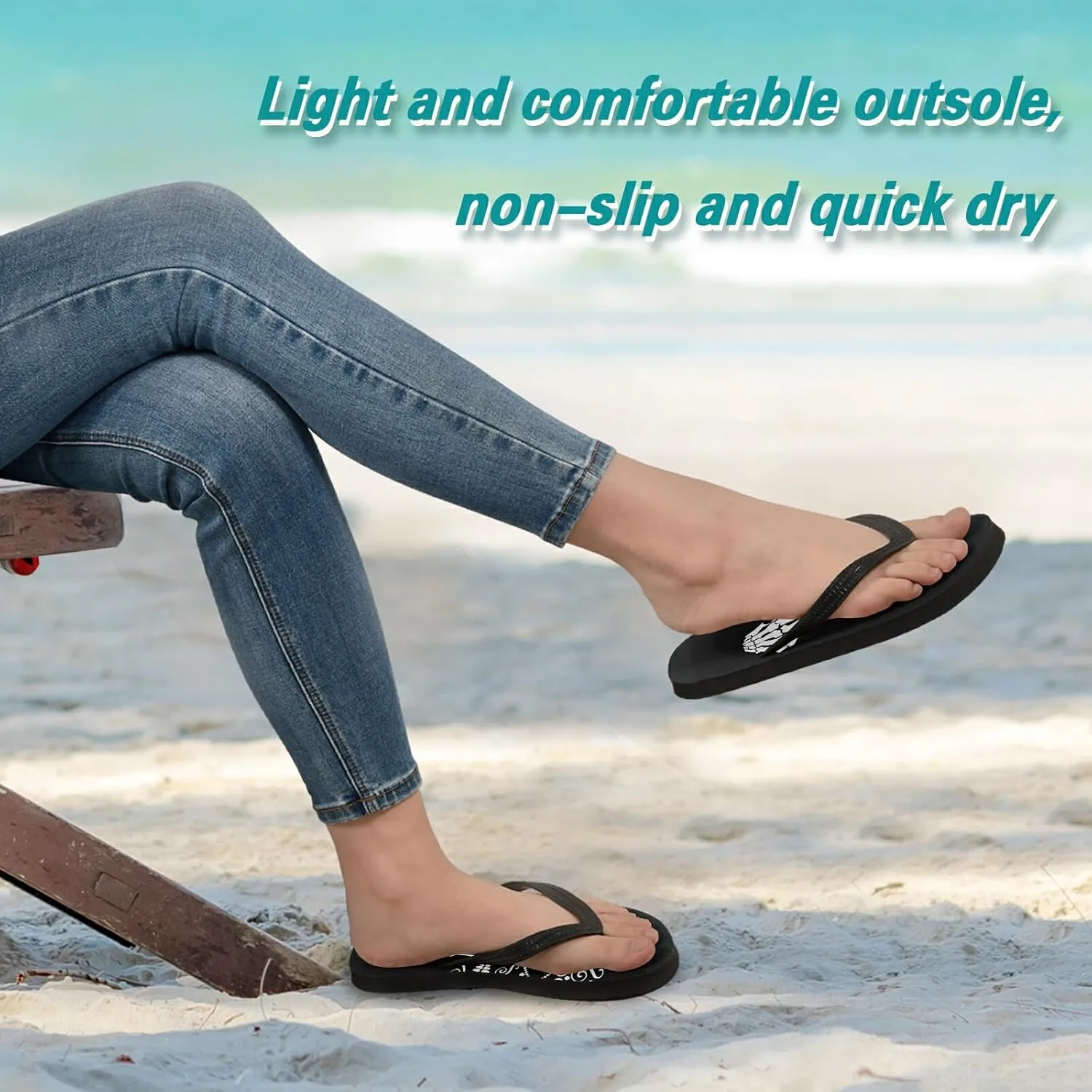 Poeticcity Flip Sandal Men Women Flip Flops for Hotel Spa Home Slippers Bedroom Travel S-XXL