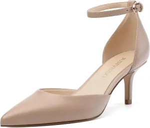 Pointed Closed Toe Heels for Women, Women's Ankle Strap Pumps, Wedding Party Office Business Work Dress Shoes