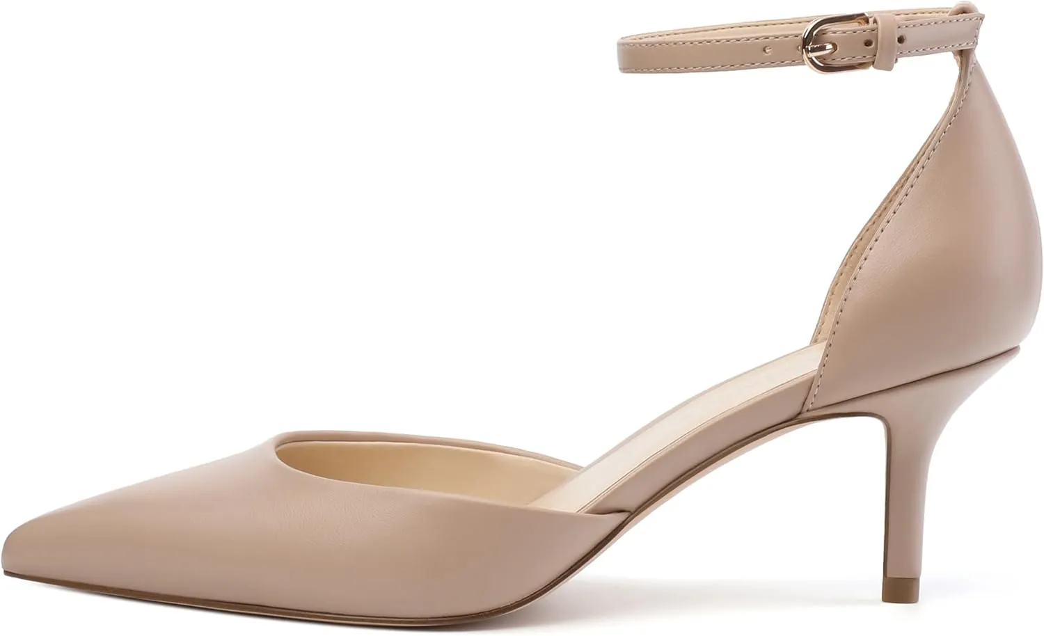 Pointed Closed Toe Heels for Women, Women's Ankle Strap Pumps, Wedding Party Office Business Work Dress Shoes