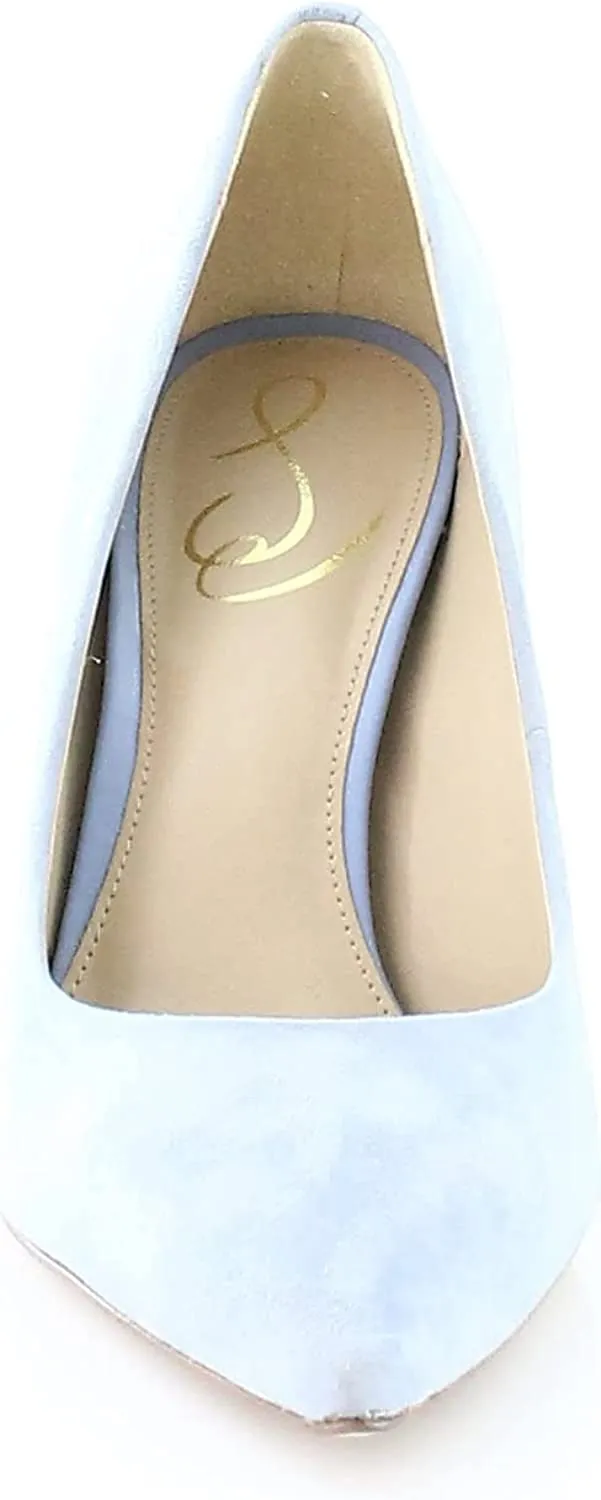 Pointy Stiletto Toe Suede Edelman Pumps Heel On Extensive catalog Slip Blue Cerulean Sam Flexible Hazel