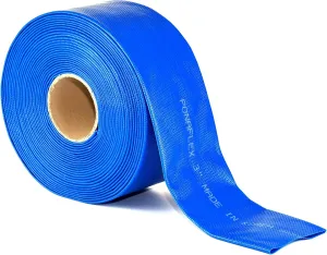 Ponaflex 3" x 25 FT Backwash Hose, Heavy Duty Lay Flat, Kink & UV Resistant, With Reinforced PVC, For Irrigation Systems, Pool Draining, Agriculture and Industrial
