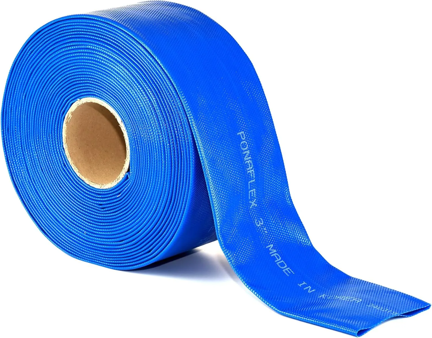 Ponaflex 3" x 25 FT Backwash Hose, Heavy Duty Lay Flat, Kink & UV Resistant, With Reinforced PVC, For Irrigation Systems, Pool Draining, Agriculture and Industrial