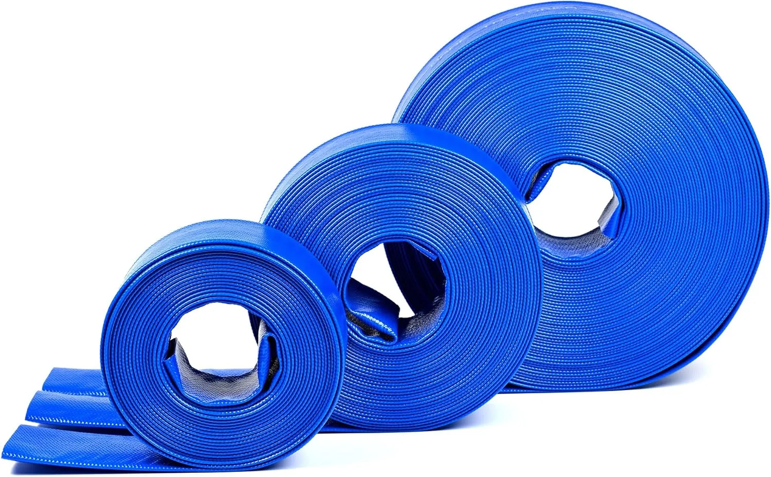 Ponaflex 3" x 25 FT Backwash Hose, Heavy Duty Lay Flat, Kink & UV Resistant, With Reinforced PVC, For Irrigation Systems, Pool Draining, Agriculture and Industrial