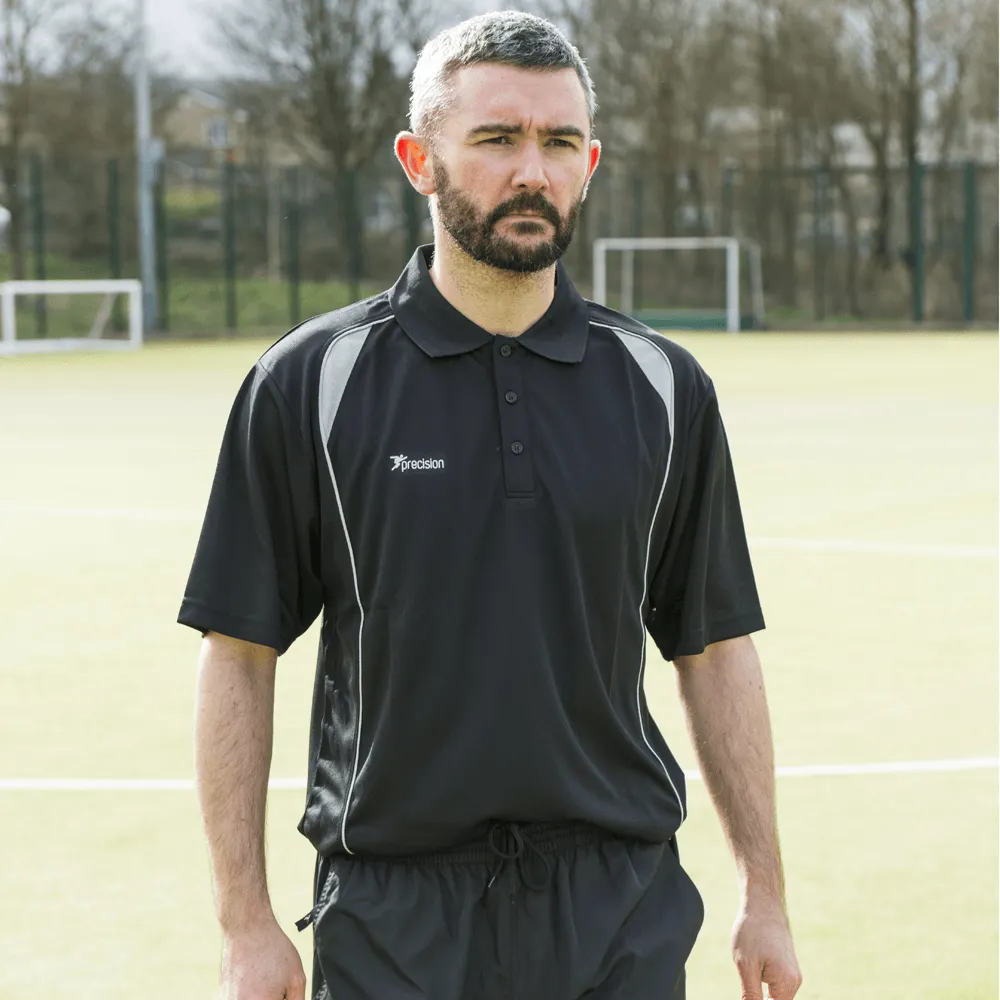 Precision Ref Polo Shirt - Black/Silver