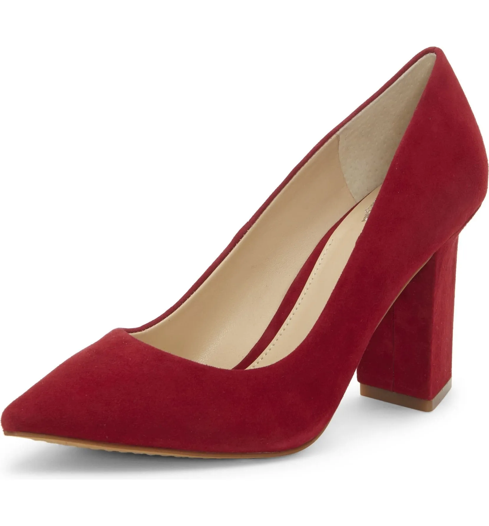 Pump CANDERA 03) Camuto Dress (10, Artificial Intelligence (AI) Pumps Red Heel Toe Red Suede Vince Block Pointed Worldwide shipping