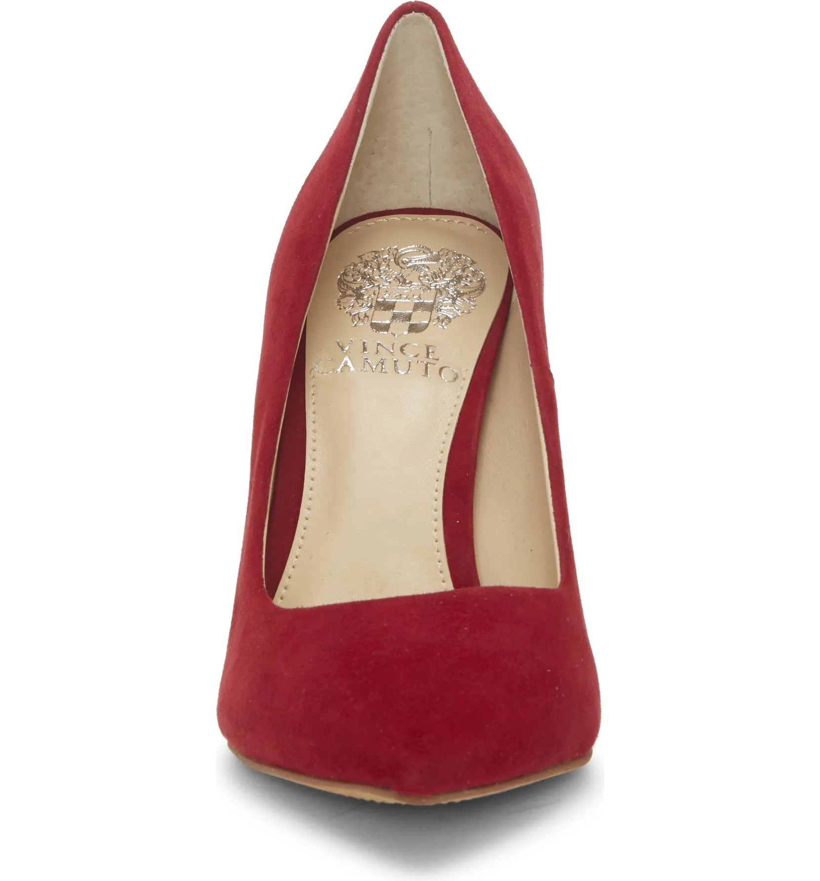 Pump CANDERA 03) Camuto Dress (10, Artificial Intelligence (AI) Pumps Red Heel Toe Red Suede Vince Block Pointed Worldwide shipping