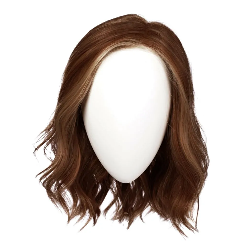 Raquel Welch Simmer Elite Layered Shoulder Length Wig With Lightweight Hand-Tied Base, Average Cap - RL10/12 Sunlit Chestnut