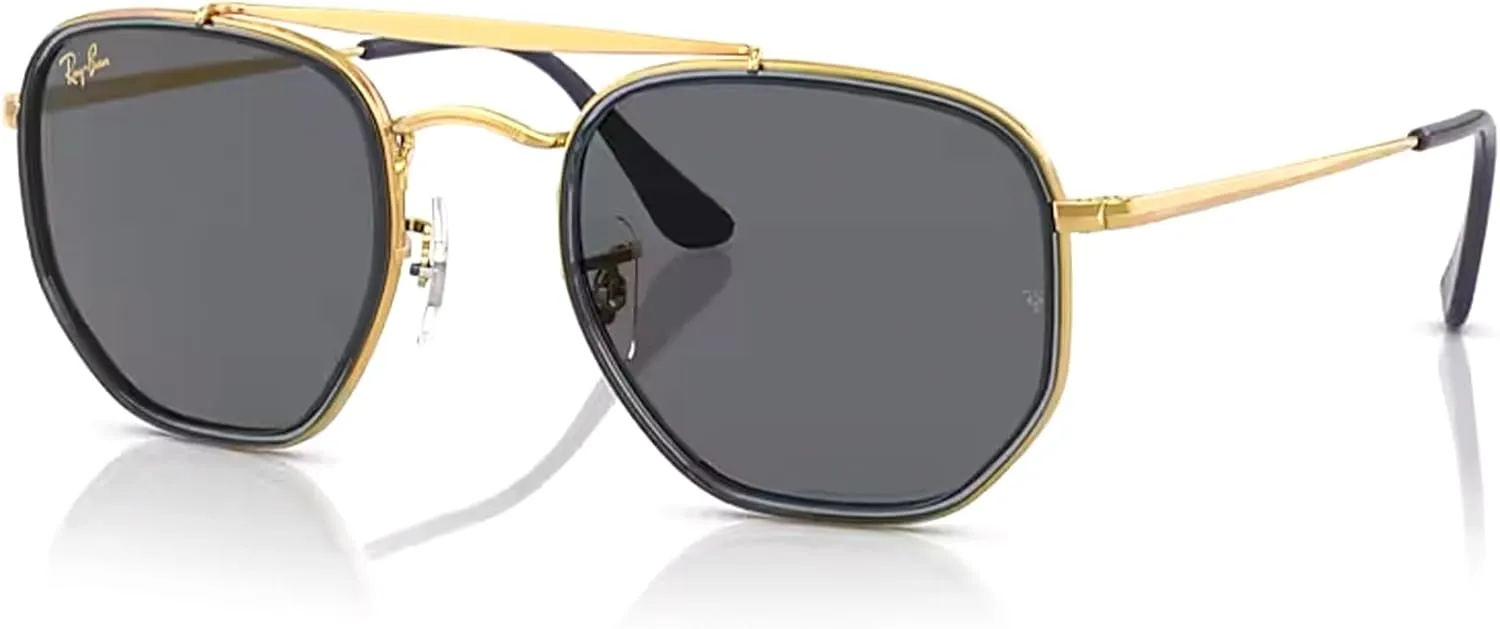 Ray-Ban The Marshal II RB3648M Hexagonal Sunglasses for Men for Women   BUNDLE With Designer iWear Complimentary Eyewear Kit