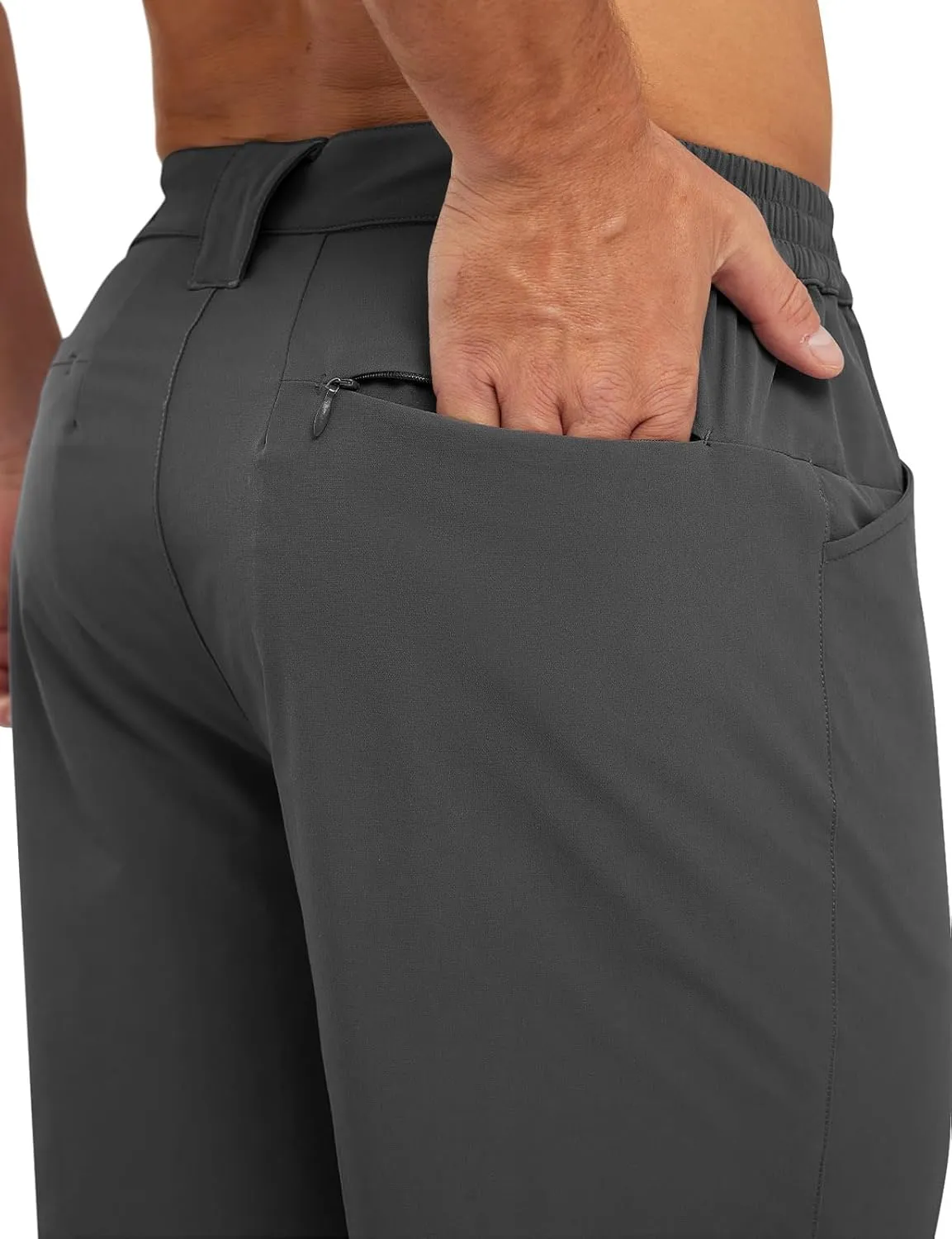 Rdruko Men's Stretch Golf Shorts 7 Inch Inseam Dress Casual Dry Fit Elastic Waist Lightweight Flat Front Work Shorts
