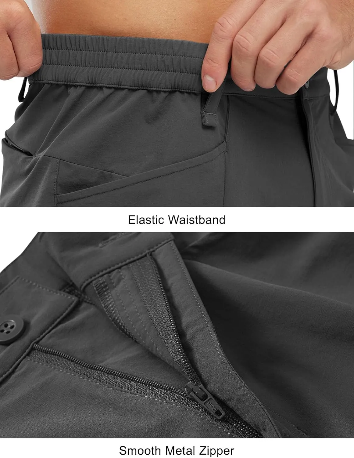 Rdruko Men's Stretch Golf Shorts 7 Inch Inseam Dress Casual Dry Fit Elastic Waist Lightweight Flat Front Work Shorts