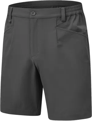 Rdruko Men's Stretch Golf Shorts 7 Inch Inseam Dress Casual Dry Fit Elastic Waist Lightweight Flat Front Work Shorts