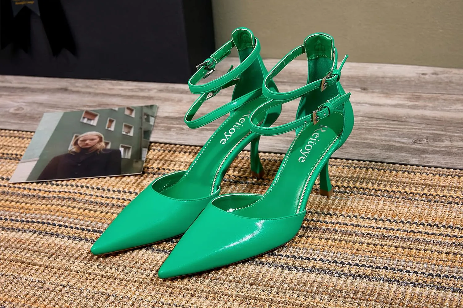Reitoye Women's Stiletto High Heel Pumps Sexy Pointed Toe Dress Pump Heels