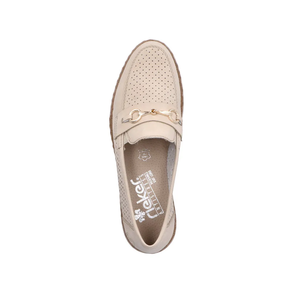 RIEKER - 51865-60 FLAT LOAFER - BEIGE