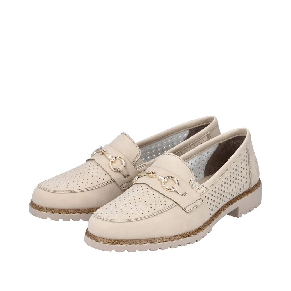 RIEKER - 51865-60 FLAT LOAFER - BEIGE
